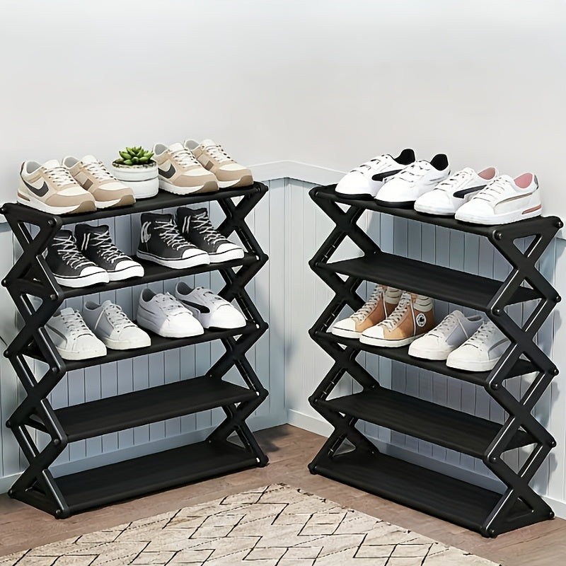 Sistema de Armazenamento de Sapatos em X, Multifuncional, com Múltiplos Níveis – Ideal para Quartos, Salas, Corredores, Residências Estudantis e Presente de Férias
