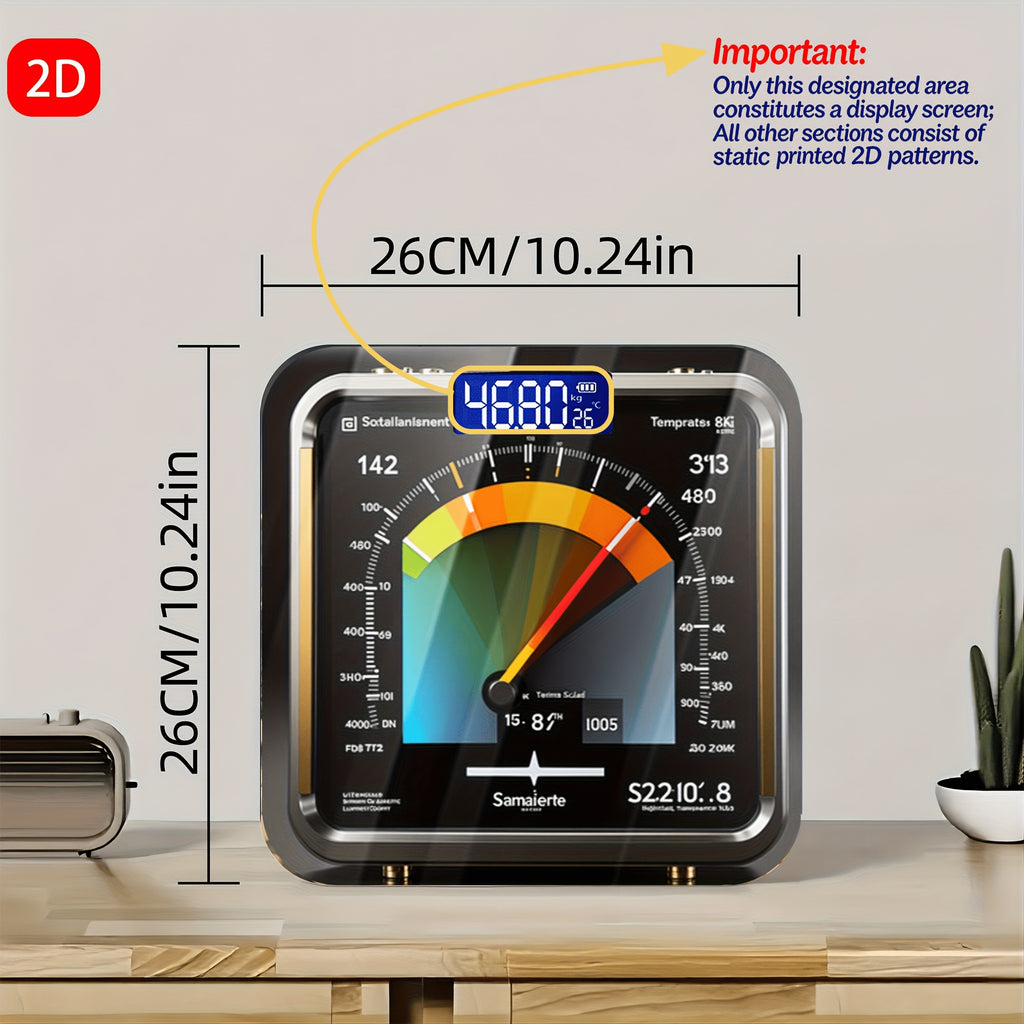 Balança Digital de Peso Corporal com Tecnologia Step-On, Vidro Temperado Grosso e Ecrã LED – Balança de Casa de Banho, Presente para Perda de Peso