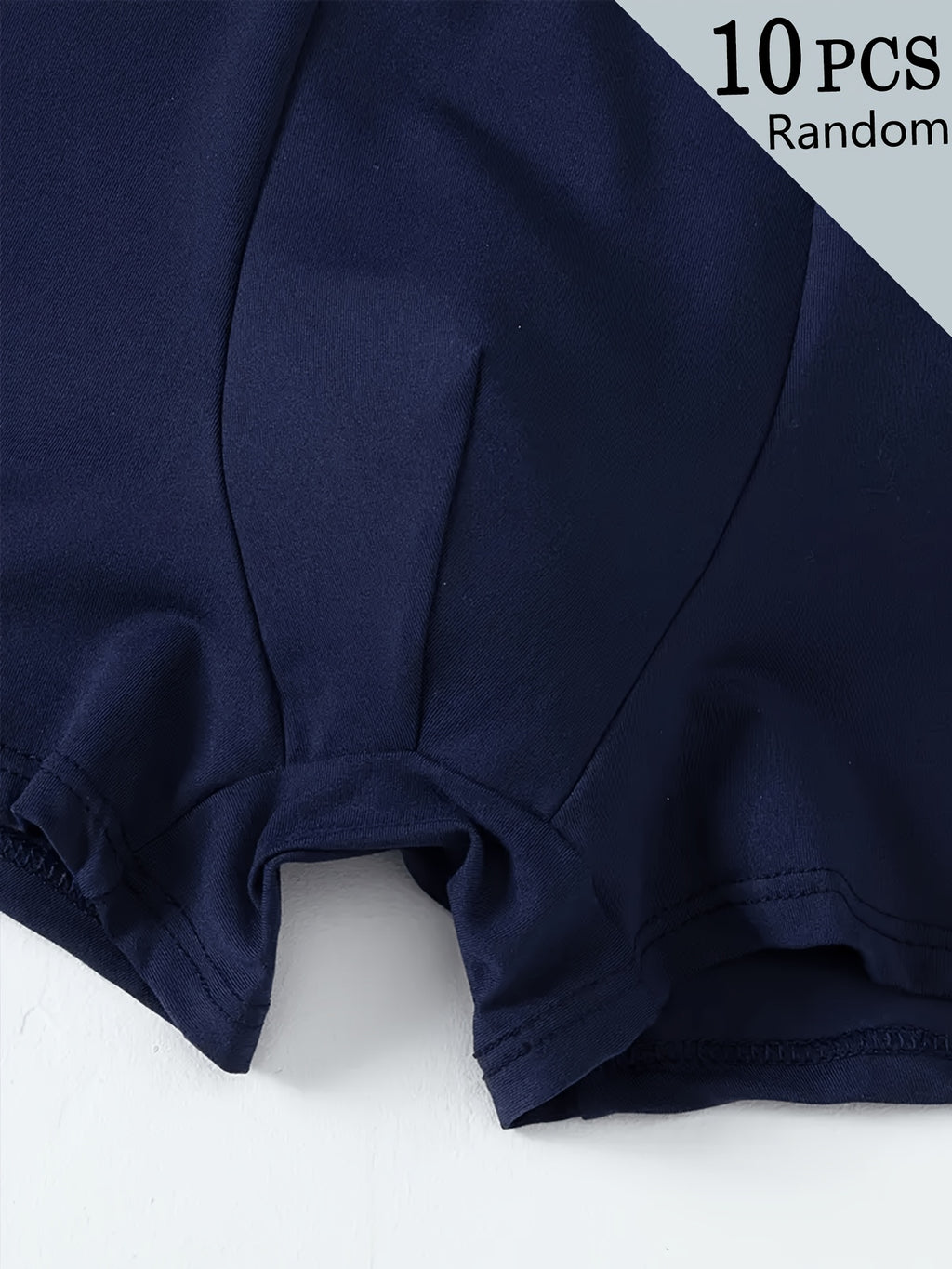 10 pç Cuecas Boxer para Homens (Cores Aleatórias) - Cintura com Letras, Respiráveis e Confortáveis, Elásticas para Desporto, Cuecas Casuais para Uso Diário