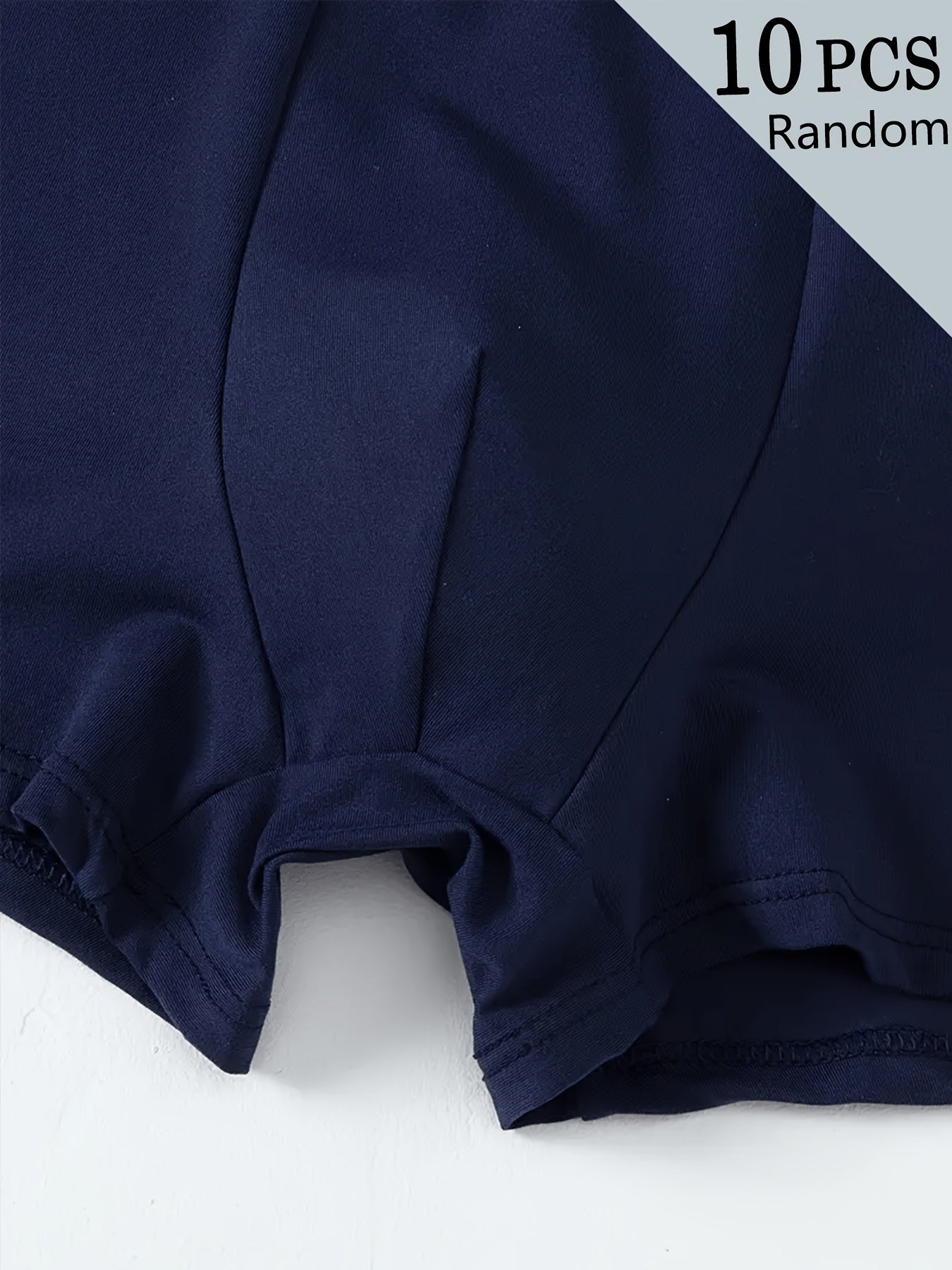 10 pç Cuecas Boxer para Homens (Cores Aleatórias) - Cintura com Letras, Respiráveis e Confortáveis, Elásticas para Desporto, Cuecas Casuais para Uso Diário