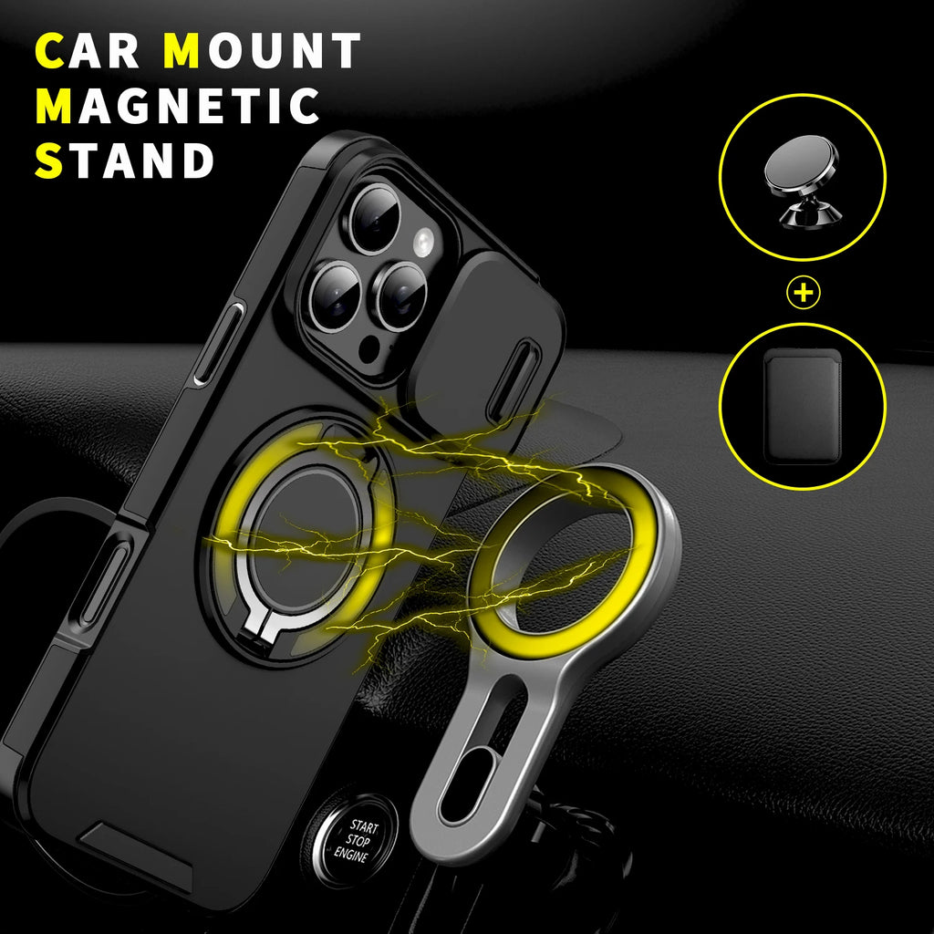 Shockproof Armor iPhone Case With Kickstand Holder