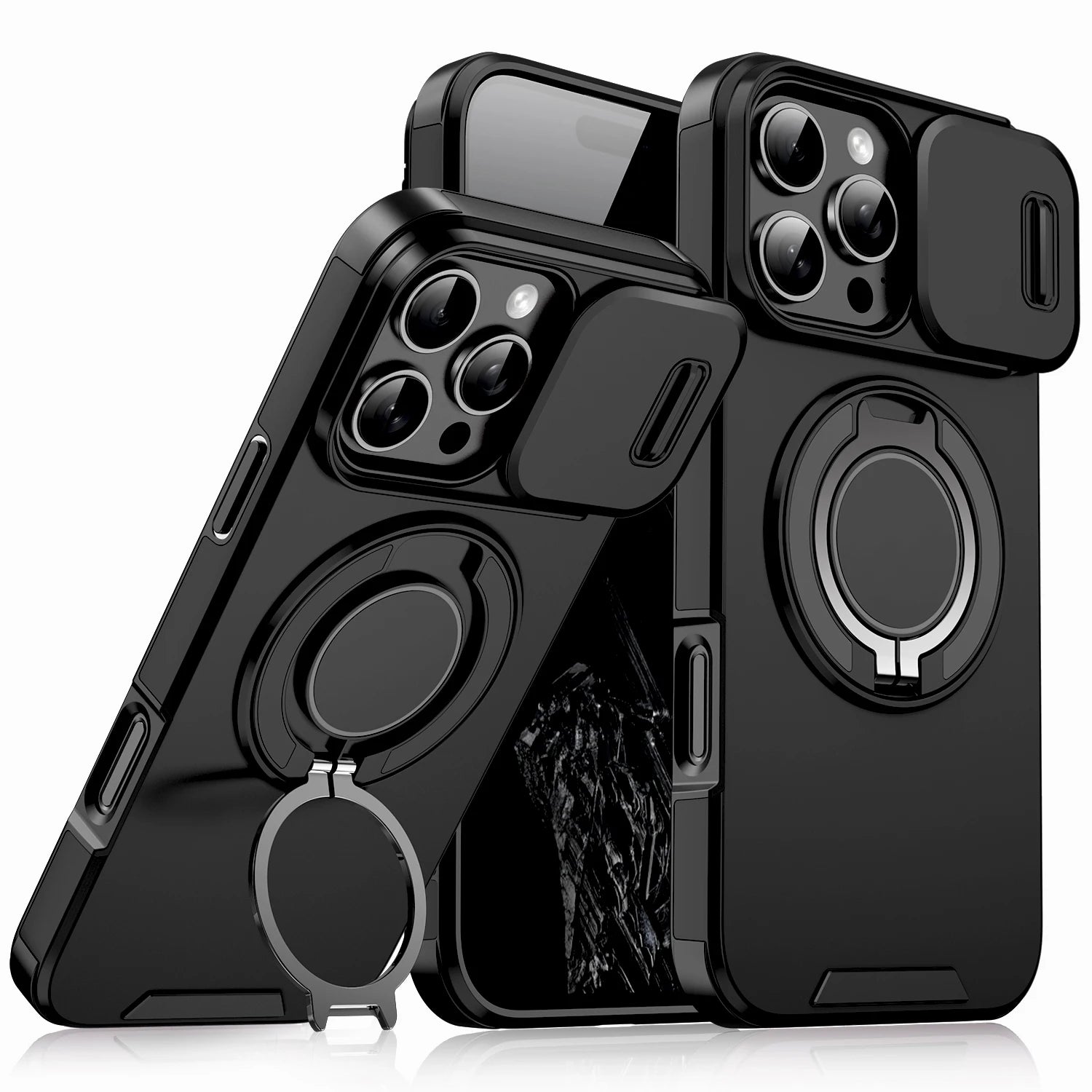 Shockproof Armor iPhone Case With Kickstand Holder