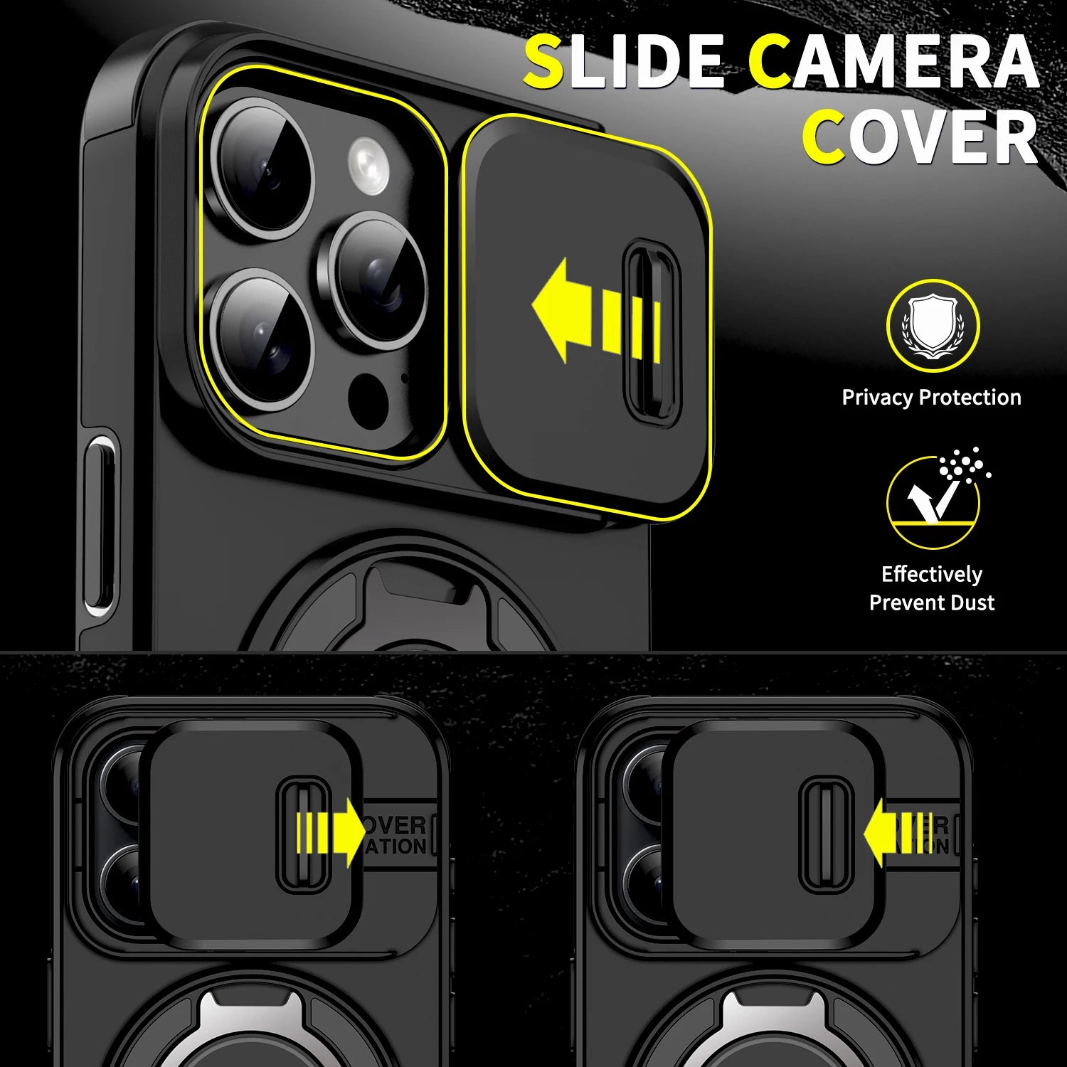 Shockproof Armor iPhone Case With Kickstand Holder