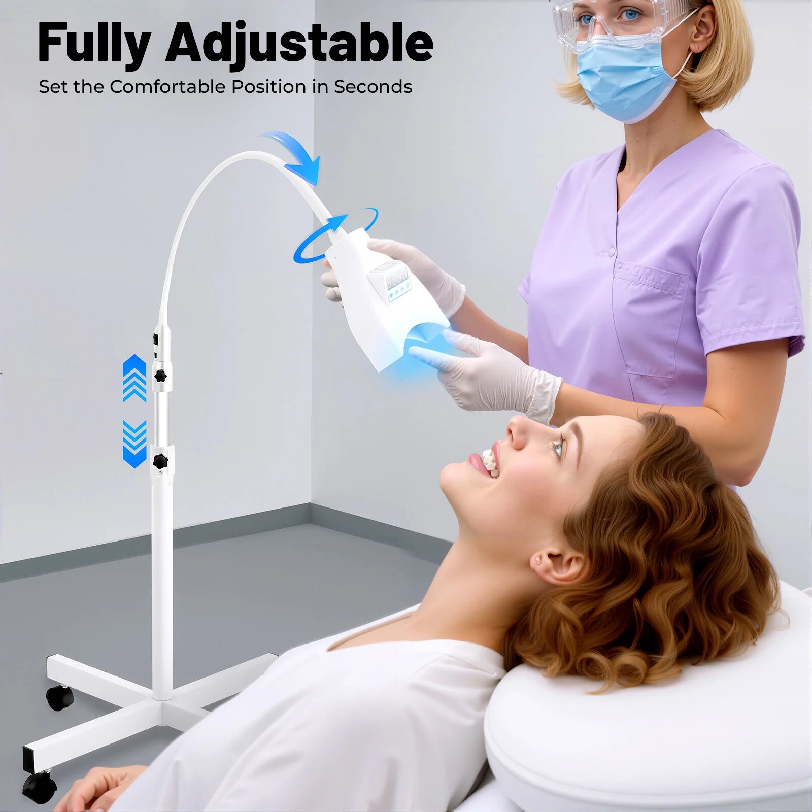 LED Teeth Whitening Machine Dental Whitening Equipment with Timer Dental Cold Light Tooth Bleaching Lamp for Dental Clinic Home