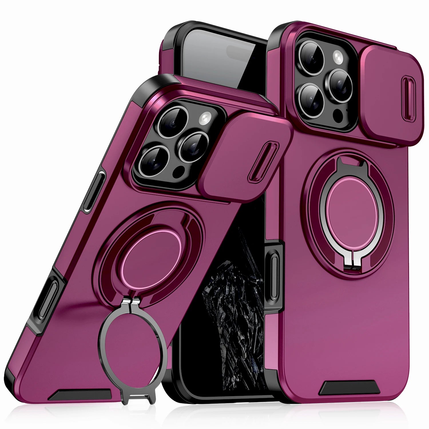 Shockproof Armor iPhone Case With Kickstand Holder