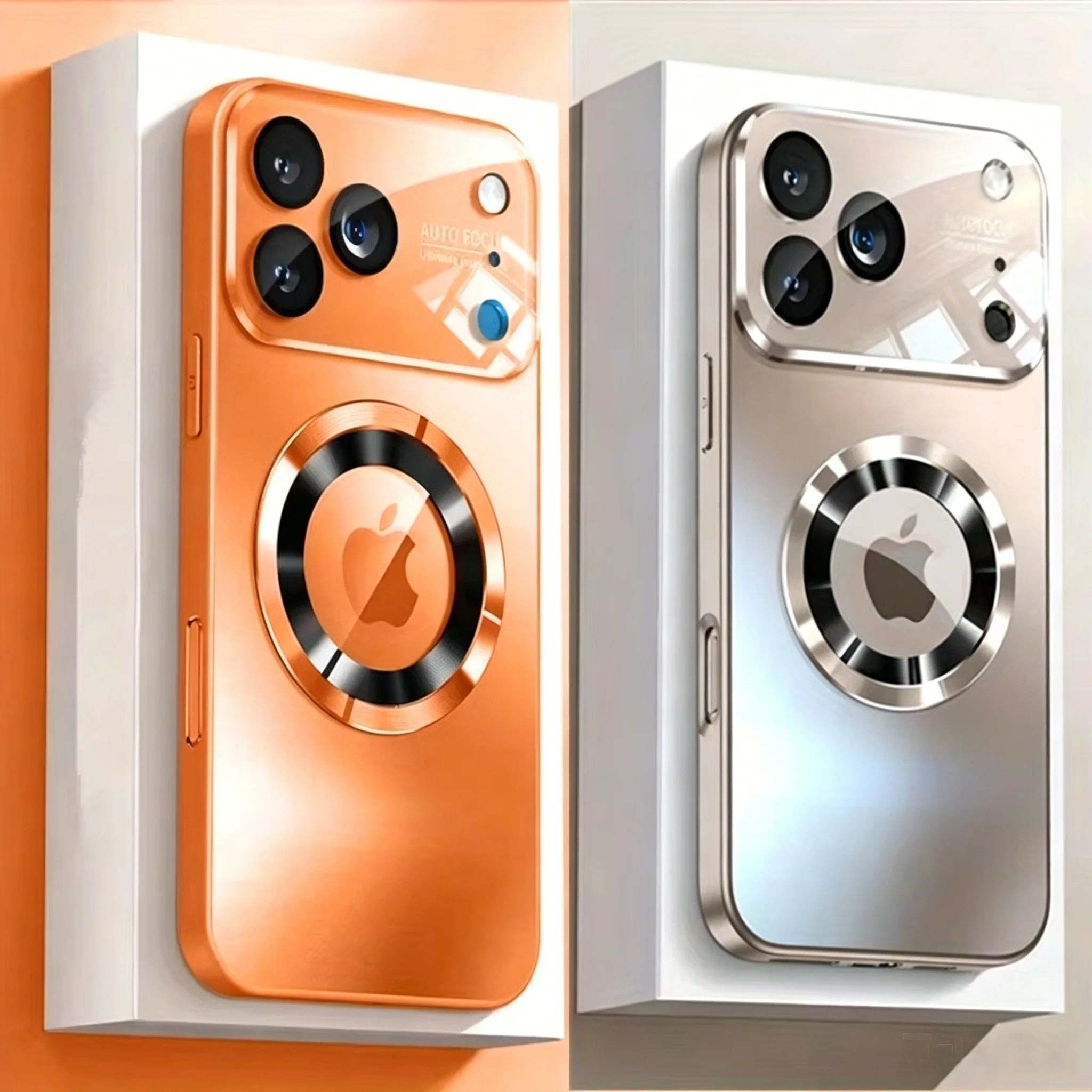 Magnetic Matte Phone Case For iPhone With Lens Protector