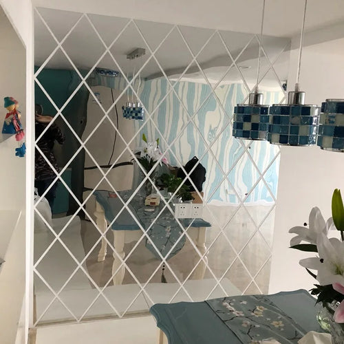 Adesivos de Espelho em Acrílico com Efeito Diamante 3D