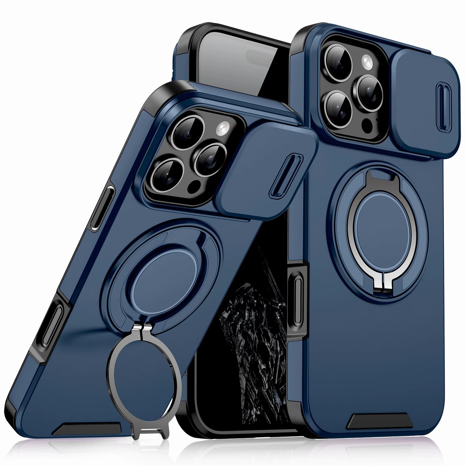 Shockproof Armor iPhone Case With Kickstand Holder