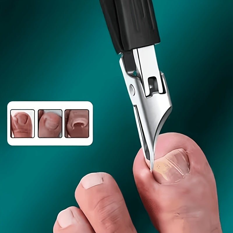 Cortadores de Unhas de Alta Precisão para Unhas Grossas – Aço Inoxidável Resistente, Cabo Macio e Lâmina Angulada de 25° – Ideal para Idosos